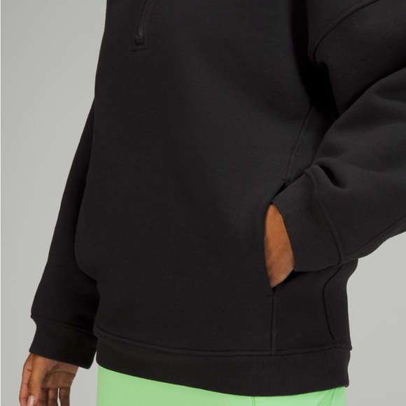 (A11) Lululemon Thick Fleece Half Zip, Black, Size M/L - Picture 3 of 13
